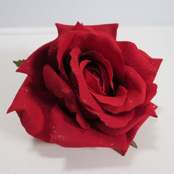 Rose Clip on Flower (for clothing, gift as bow, decor) on Alligator Clip - Picture 1 of 7